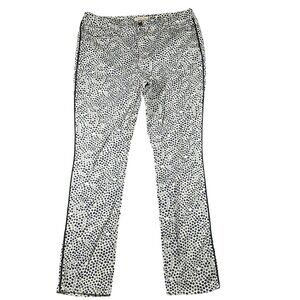 Coldwater Creek Pants Womens 16 Blue Polka Dot Classic Fit Straight Leg‎ Casual